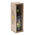 Wood Wine Bottle Gift Box w/ Acrylic Slide Cover - 14"h x 4.5"w x 4.5"d